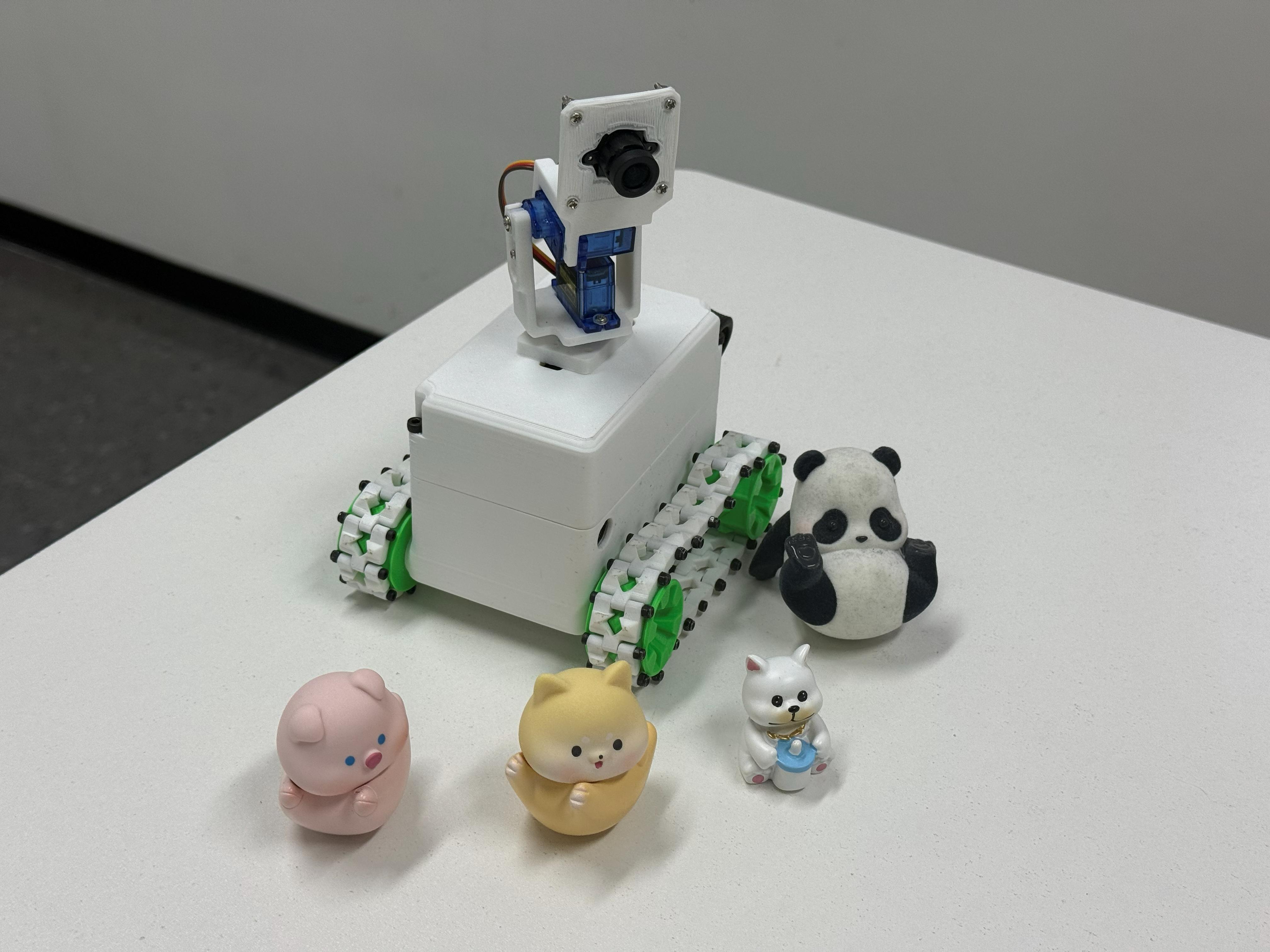 Household Pet Monitoring Robot（家庭宠物监控机器人 / FPV AI 桌面监控机器人）
